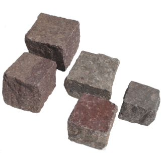 Pflasterstein Porphyr grau/rot 10 x 10 x 5-8 cm