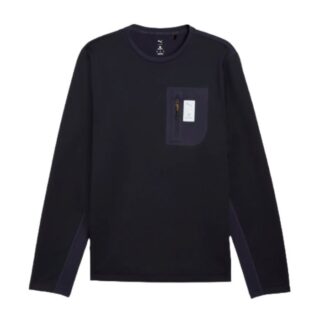 PUMA Brushed LS Tee Saysky Gr. S Blau Herren