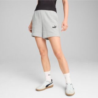 PUMA ESS Small No. 1 Logo 5 Inch High-Waist Shorts TR (s) Gr. L Grau Damen