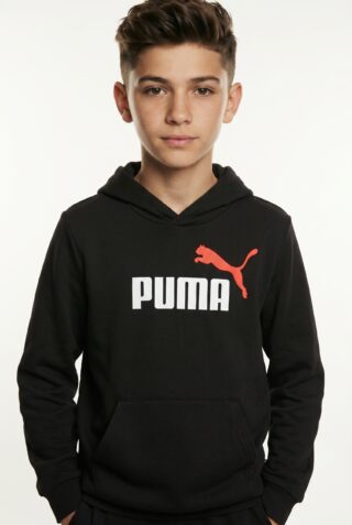 PUMA Kapuzensweatshirt "ESS 2 COLOR NO 1 LOGO HOODIE FL B", mit Kapuze, Rundhalsausschnitt, mit gerippten Bündchen und Saum