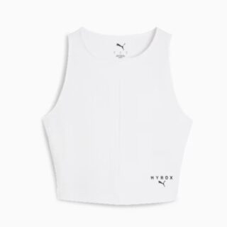PUMA Rib Crop Tank HYROX Gr. L Weiß Damen