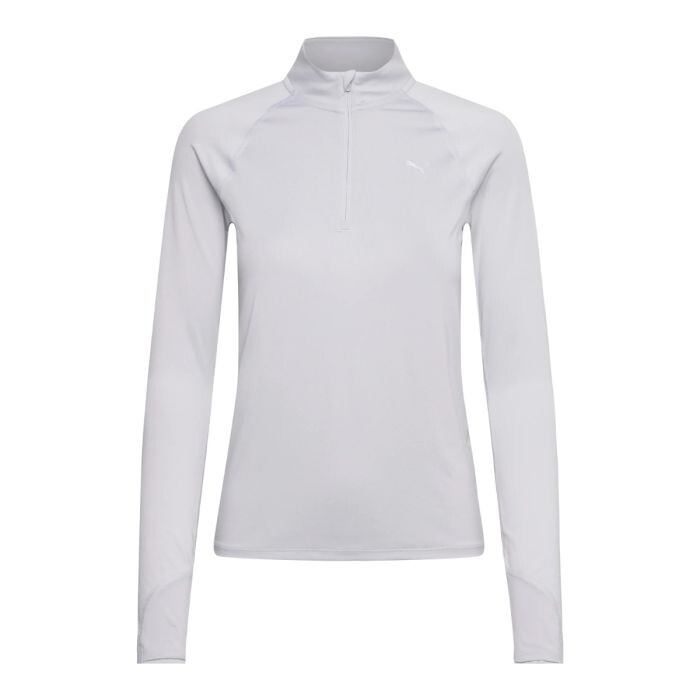 PUMA Run Velocity Cloudspun 1/4 Zip Gr. L Grau Damen