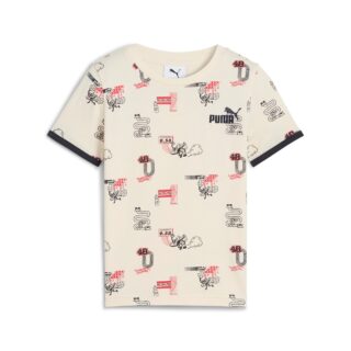 PUMA T-Shirt "LITTLE RUNNERS AOP TEE PS" Regular Fit, Rundhalsausschnitt, Kurzarmdesign
