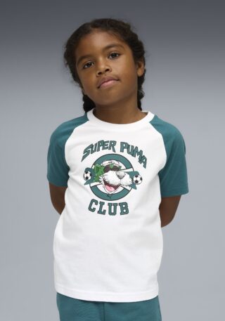 PUMA T-Shirt "SUPER GRAPHIC TEE PS" Regular Fit, Kurzarm, Rundhalsausschnitt, für Kinder