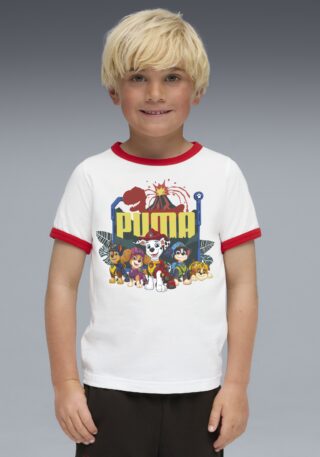 PUMA T-Shirt "X PAW PATROL RINGER TEE" Regular Fit, Kurzarm, für Kinder, mit Rundhalsausschnitt