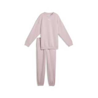PUMA Trainingsanzug "LOUNGEWEAR OVERSIZED SWEAT SUIT FL G" 2 mit elastischem Bund, mit gerippten Bündchen, mit Seitentaschen