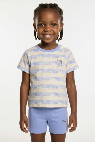 PUMA Trainingsanzug "X GABBYS DOLLHOUSE MINICATS TEE AND SHORTS SET INF" 2 tlg. zweiteiliges Set, ohne Kapuze, Regular Fit, für Children