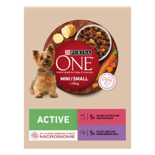 Purina ONE Mini Active Rind & Ente - 10 x 85 g