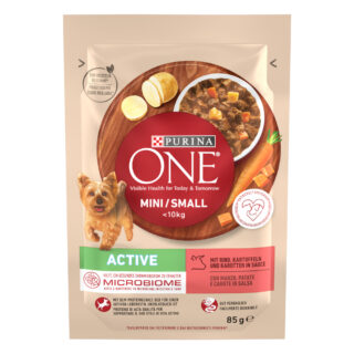 Purina ONE Mini Active Rind & Karotten - 26 x 85 g