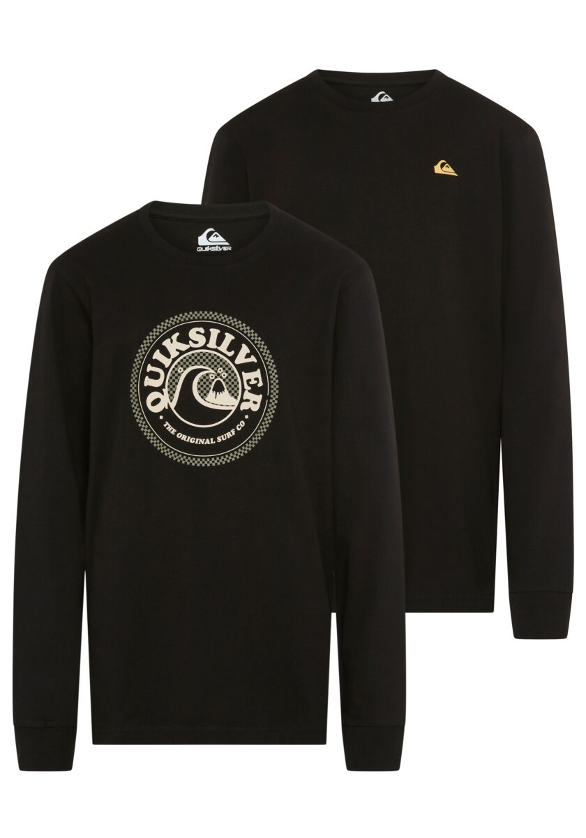 Quiksilver Longsleeve "POST IT MININOON LS PACK YTH" 2 tlg. 2er-Pack, Langarm-Design, sportlicher Stil, aus Baumwolle