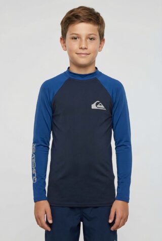 Quiksilver Strandshirt "EVERYDAY UPF50 LS YOUTH" für Kinder und Jugendliche, Kurzarm-Design, mit Rundhalsausschnitt
