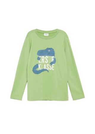 s.Oliver Junior Langarmshirt mit Print für den Schulanfang / Boys und Girls