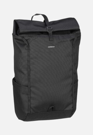 Sandqvist - Arvid Black - Rolltop Rucksack , 15 l