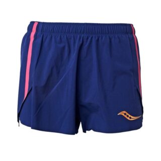 Saucony Elite Split Shorts Damen XL - Blau, Leicht & Atmungsaktiv für Lauftraining