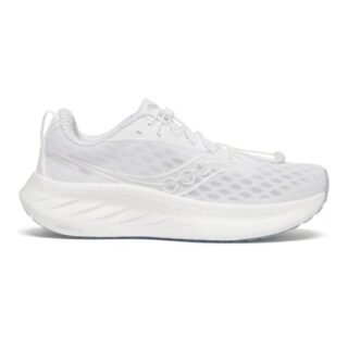 Saucony Ride 18 Damen-Laufschuhe, leicht und bequem, Größe 38, in Cool/White für optimales Training