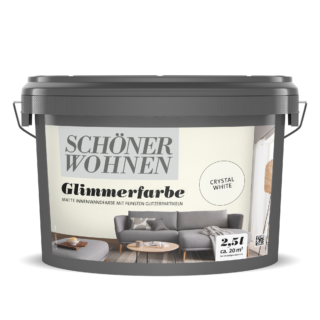 Schöner Wohnen Farbe Glimmerfarbe 'Crystal White' weiß matt 2,5 l