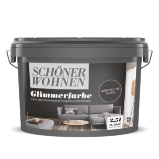 Schöner Wohnen Farbe Glimmerfarbe 'Moonshine Black' schwarz matt 2,5 l