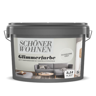Schöner Wohnen Farbe Glimmerfarbe 'Silvershine Grey' hellgrau matt 2,5 l