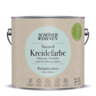 Schöner Wohnen Farbe Naturell Kreidefarbe 'Bachplätschern' hellblau matt 2,5 l