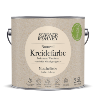 Schöner Wohnen Farbe Naturell Kreidefarbe 'Muschelliebe' hellbeige matt 2,5 l
