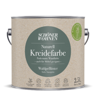 Schöner Wohnen Farbe Naturell Kreidefarbe 'Waldgeflüster' dunkelgrün matt 2,5 l