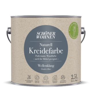 Schöner Wohnen Farbe Naturell Kreidefarbe 'Wellenklang' dunkelblau matt 2,5 l