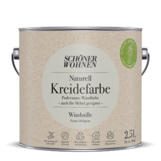 Schöner Wohnen Farbe Naturell Kreidefarbe 'Windstille' hellgrau matt 2,5 l