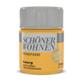 Schöner Wohnen Farbe Trendfarbe 'Honey' gelb matt 50 ml