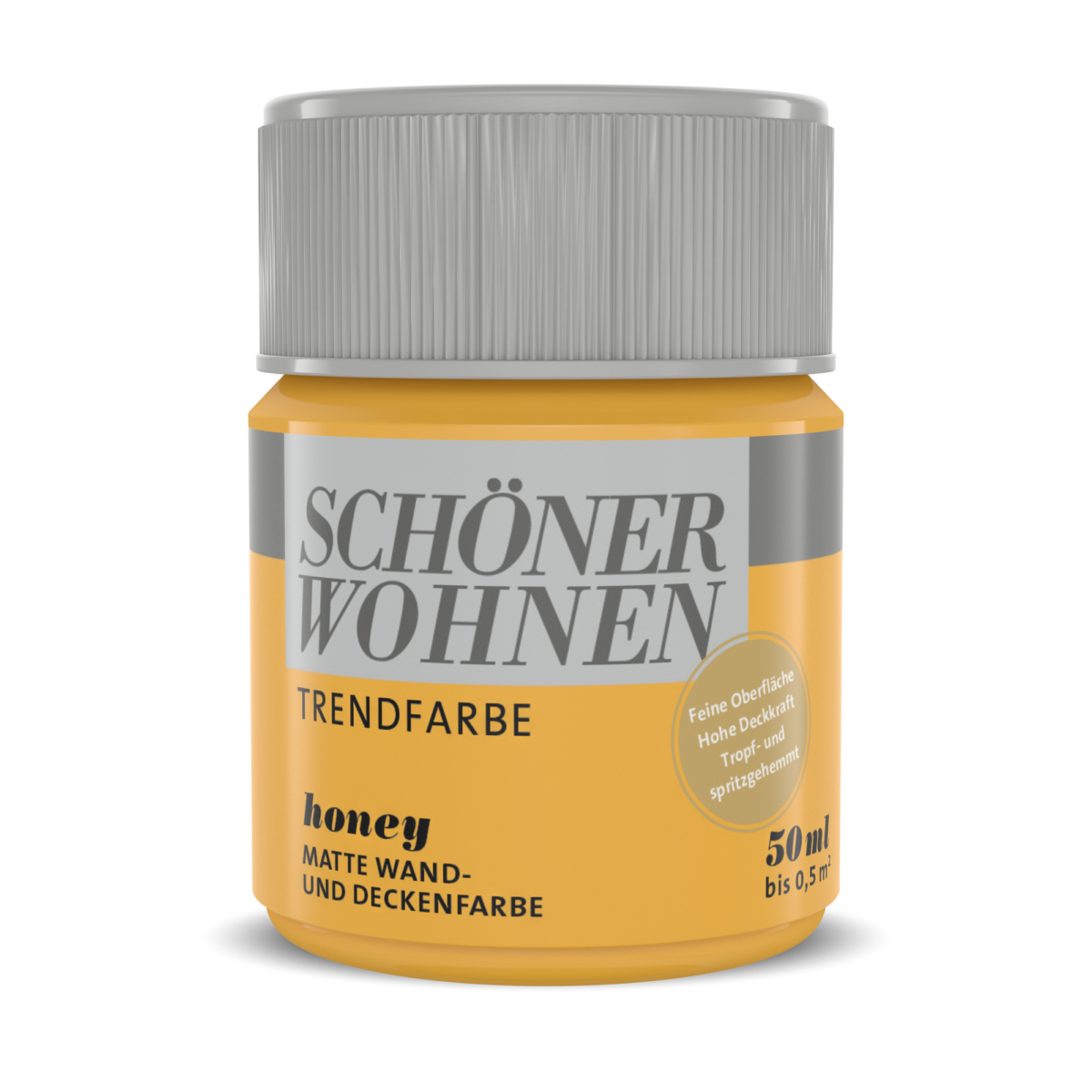 Schöner Wohnen Farbe Trendfarbe 'Honey' gelb matt 50 ml