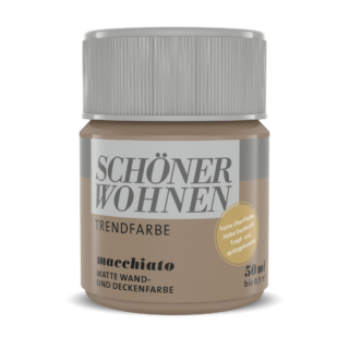 Schöner Wohnen Farbe Trendfarbe 'Macchiato' kaffeefarben matt 50 ml