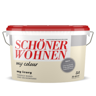 Schöner Wohnen Farbe Wandfarbe my colour 'my ivory' hellbeige matt 5 l
