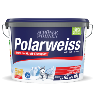 Schöner Wohnen Farbe Wandfarbe 'Polarweiß' matt 10 l
