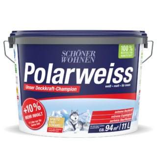 Schöner Wohnen Farbe Wandfarbe 'Polarweiß' matt 11 l