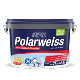 Schöner Wohnen Farbe Wandfarbe 'Polarweiß' matt 2,5 l