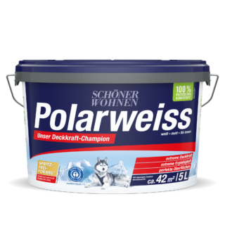 Schöner Wohnen Farbe Wandfarbe 'Polarweiß' matt 5 l