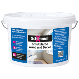 Schutzfarbe 'SchimmelX' weiß für Wand und Decke 2,5 l