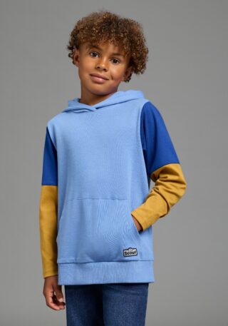 Scout Kapuzenshirt "Shirt in colorblocking Design - NEU von SCOUT" Kapuzenshirt mit kontrastfarbigen Ärmeln, mit Kängurutasche