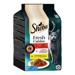 Sheba Fresh Cuisine Taste of Paris 6 x 50 g - Rind, Weißfisch & Hühnerleber
