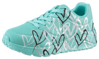 Skechers Sneaker "UNO LITE-METALLIC LOVE", Keil,-Schnürschuh, Skech-Air Funktion, Größenschablone zum Download