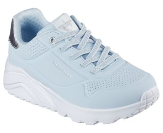 Skechers Sneaker "UNO LITE", Schnür,-Plateausneaker mit Metallic, Größenschablone zum Download