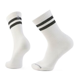 Smartwool Everyday Athletic Gestreifte Crew Socken M 38-41 Weiß Herren - Bequeme Laufsocken für optimalen Komfort