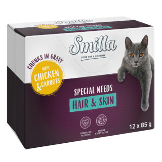 Smilla Frischebeutel Hair & Skin Häppchen mit Gemüse - Huhn und Karotten (24 x 85 g)