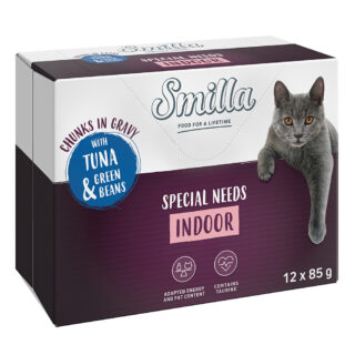 Smilla Frischebeutel Indoor Häppchen mit Gemüse - Thunfisch und grünen Bohnen (24 x 85 g)