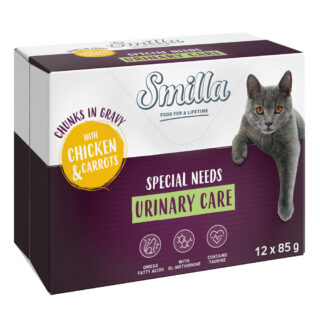 Smilla Frischebeutel Urinary Care Häppchen in Sauce mit Gemüse - Huhn und Karotte (24 x 85 g)