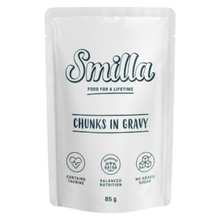 Smilla Frischebeutel Young Sterilised Häppchen in Sauce mit Gemüse - Lachs und Kürbis (24 x 85 g)
