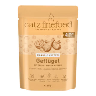 Sparpaket catz finefood Kitten 24 x 85 g - Geflügel