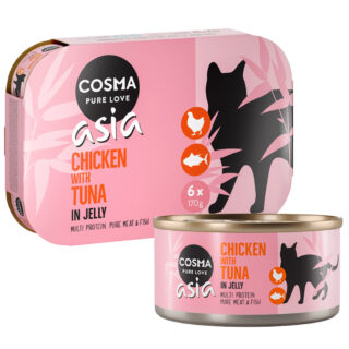 Sparpaket Cosma Asia in Jelly 24 x 170 g - Mixpaket 2 (5 Sorten)