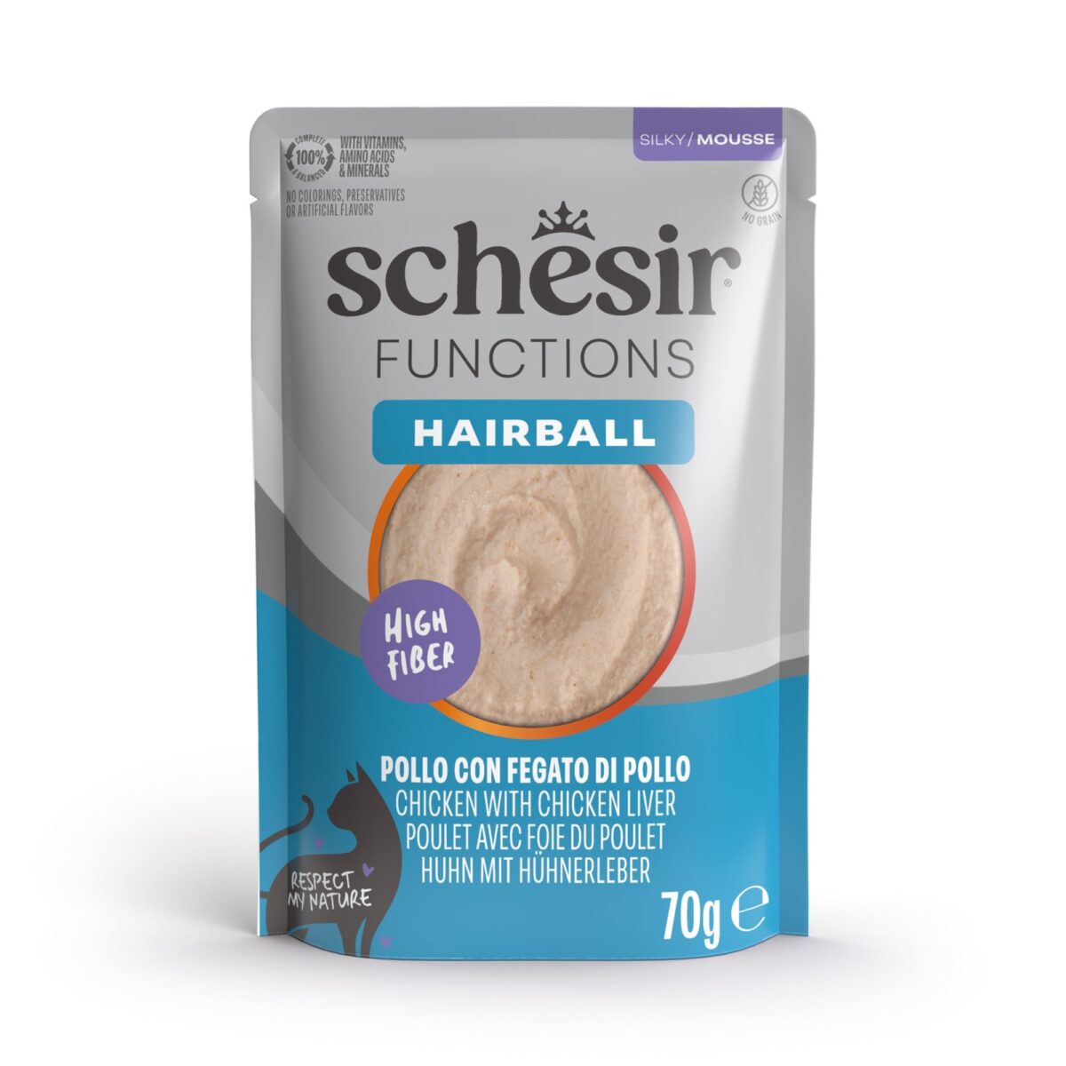 Sparpaket: Schesir Functions Mousse 24 x 70 g - Digestive Lachs