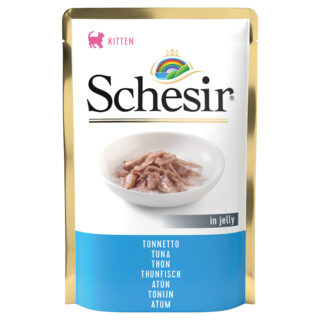 Sparpaket Schesir Katze Jelly Pouch 24 x 85 g - Kitten Thunfisch