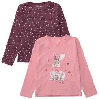 STACCATO Langarmshirt 2 2er Pack / Hasen-Motiv / für Girls
